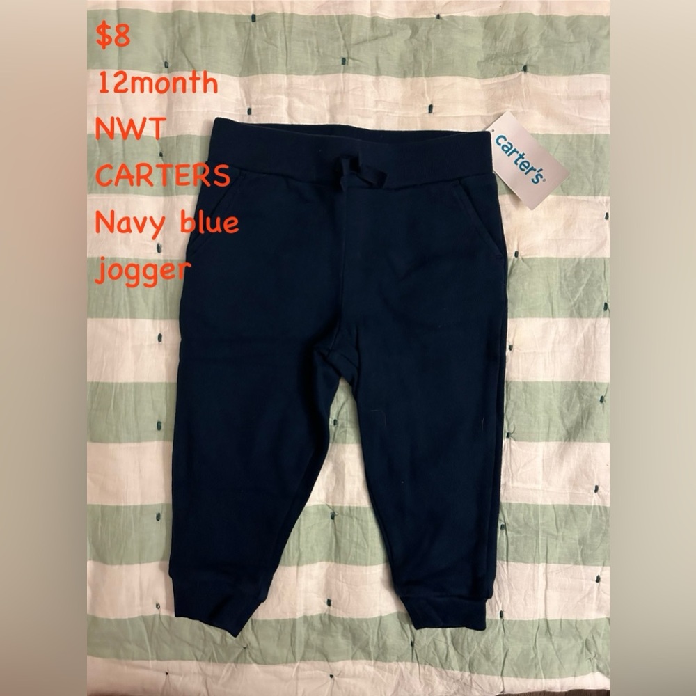 CARTER’S - Dark Blue Pull on Pants NWT 12 months